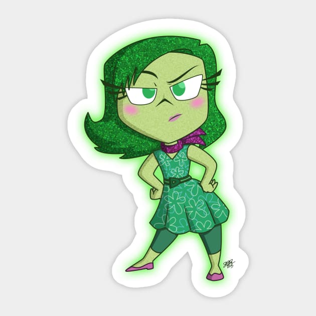 Inside Out: Disgust Sticker by soldominotees